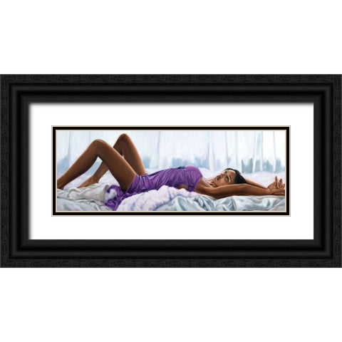 Beauty Black Ornate Wood Framed Art Print with Double Matting by Silver, John