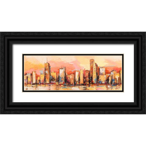 Metropolis I Black Ornate Wood Framed Art Print with Double Matting by Florio, Luigi