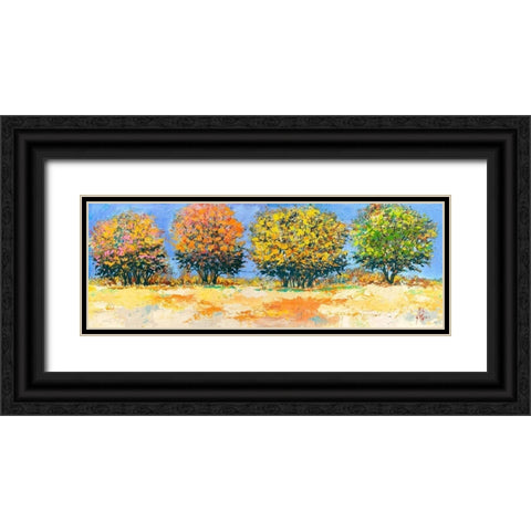 Alberi in estate Black Ornate Wood Framed Art Print with Double Matting by Florio, Luigi