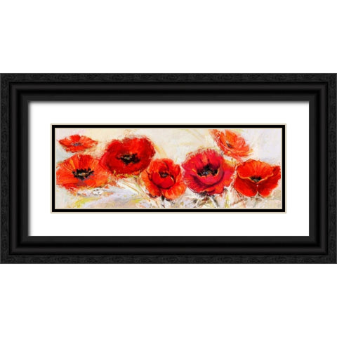 Fiori d agosto Black Ornate Wood Framed Art Print with Double Matting by Florio, Luigi
