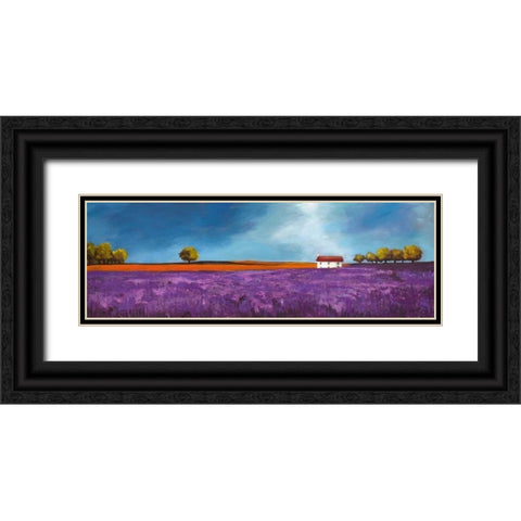 Field of lavender Black Ornate Wood Framed Art Print with Double Matting by Bloom, Philip