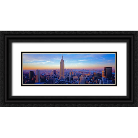 Midtown Manhattan Black Ornate Wood Framed Art Print with Double Matting by Berenholtz, Richard