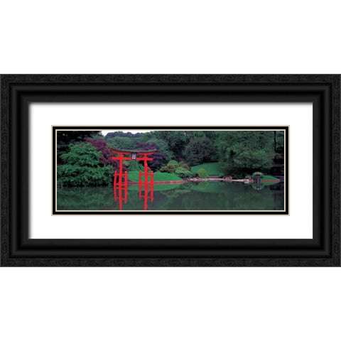 Japanese Garden Black Ornate Wood Framed Art Print with Double Matting by Berenholtz, Richard
