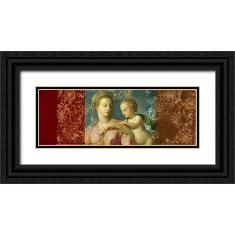 Holy Virgin-after Bronzino Black Ornate Wood Framed Art Print with Double Matting by Roux, Simon