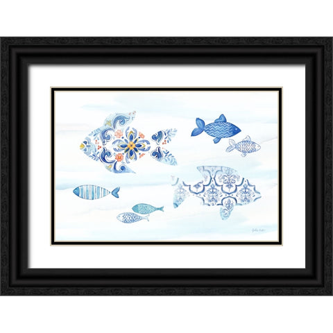Mediterranean Breezes XII Black Ornate Wood Framed Art Print with Double Matting by Coulter, Cynthia