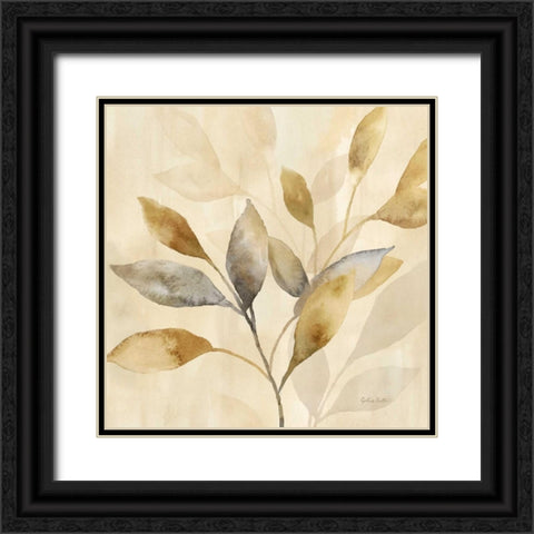 Majestic Leaves I Black Ornate Wood Framed Art Print with Double Matting by Coulter, Cynthia