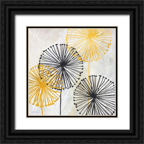 Dandelion Design I Black Ornate Wood Framed Art Print with Double Matting by Dundon, Caitlin