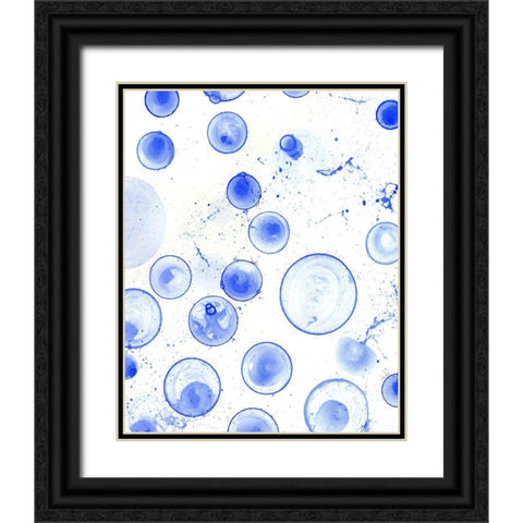 Bubble Polkadot I Black Ornate Wood Framed Art Print with Double Matting by Wilson, Kelsey
