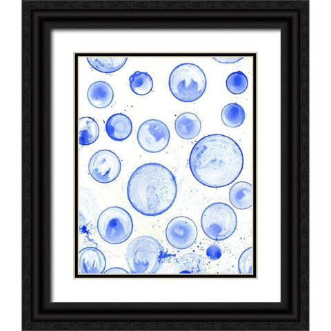 Bubble Polkadot II Black Ornate Wood Framed Art Print with Double Matting by Wilson, Kelsey