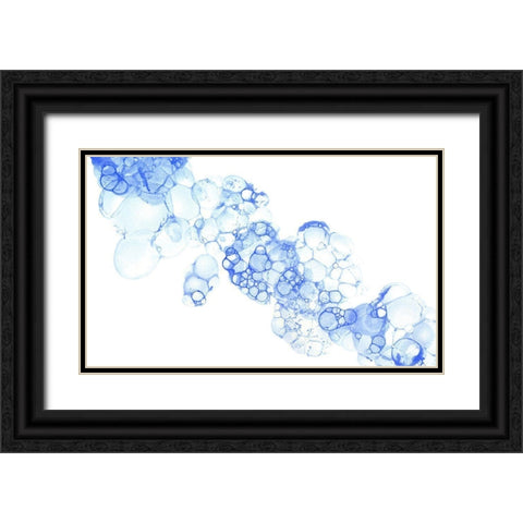 Bubblescape blue II Black Ornate Wood Framed Art Print with Double Matting by Wilson, Kelsey