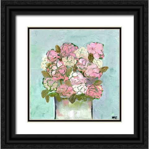 Pinks for You Black Ornate Wood Framed Art Print with Double Matting by Chapman, Marcy