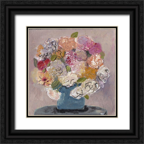 Flowers at Home Black Ornate Wood Framed Art Print with Double Matting by Chapman, Marcy
