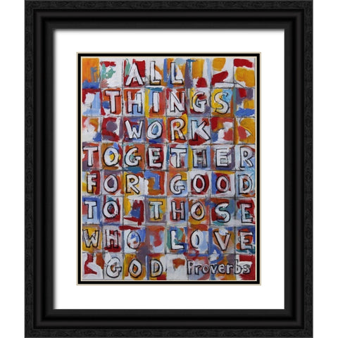 All Things Black Ornate Wood Framed Art Print with Double Matting by Marie, Susanne