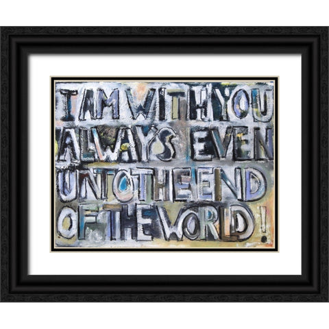 I Am With You Black Ornate Wood Framed Art Print with Double Matting by Marie, Susanne