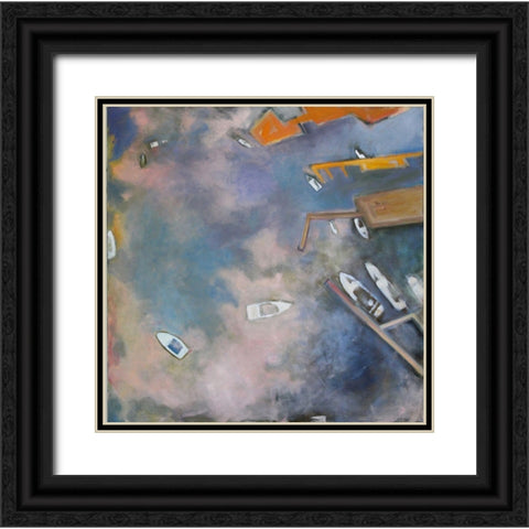 Dream Boats Black Ornate Wood Framed Art Print with Double Matting by Marie, Susanne