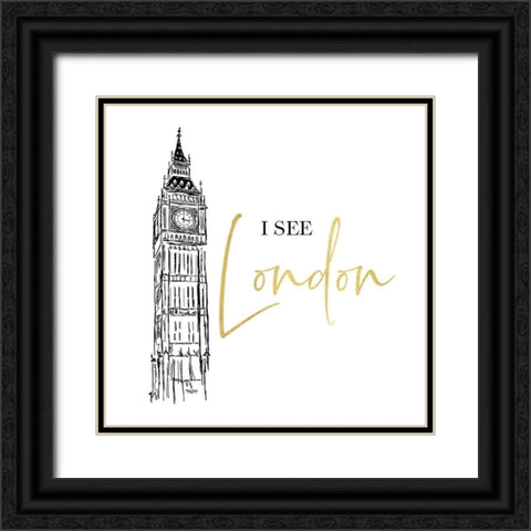 Bath Art V-I See London Black Ornate Wood Framed Art Print with Double Matting by Reed, Tara