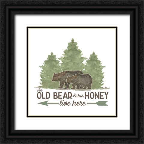 Lost in Woods V-Old Bear Black Ornate Wood Framed Art Print with Double Matting by Reed, Tara