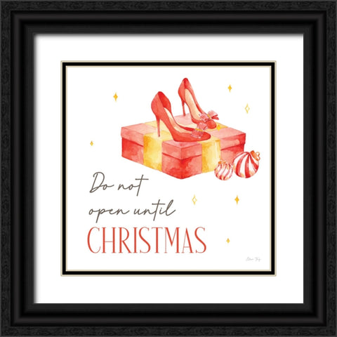 Christmas in the City V-Do not Open Black Ornate Wood Framed Art Print with Double Matting by Faye, Elena