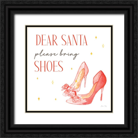 Christmas in the City VI-Bring Shoes Black Ornate Wood Framed Art Print with Double Matting by Faye, Elena