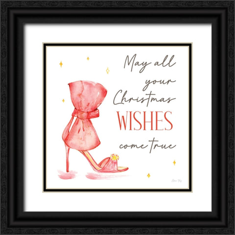 Christmas in the City VII-Wishes Come True Black Ornate Wood Framed Art Print with Double Matting by Faye, Elena