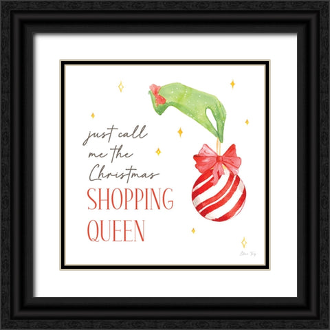 Christmas in the City IX-Shopping Queen Black Ornate Wood Framed Art Print with Double Matting by Faye, Elena