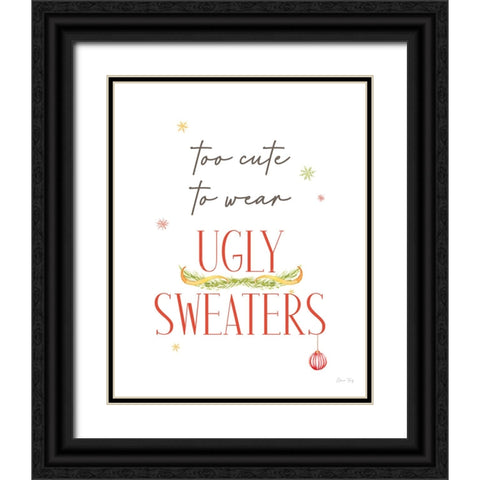 Christmas in the City portrait VIII-Ugly Sweaters Black Ornate Wood Framed Art Print with Double Matting by Faye, Elena