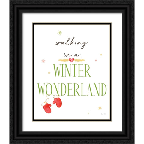 Christmas in the City portrait X-Winter Wonderland Black Ornate Wood Framed Art Print with Double Matting by Faye, Elena