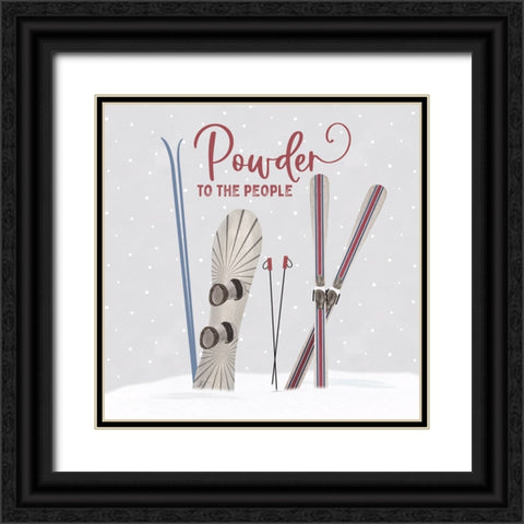 Winter Mountain Getaway III-Powder Black Ornate Wood Framed Art Print with Double Matting by Tara Reed