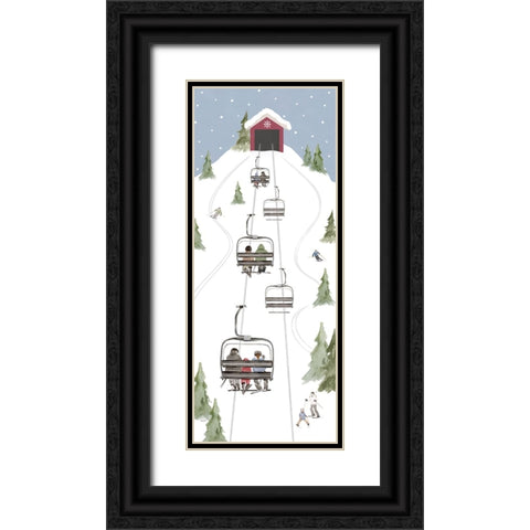 Winter Mountain Getaway panel I Black Ornate Wood Framed Art Print with Double Matting by Tara Reed