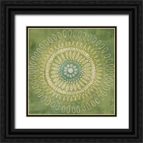 Jacobean Medallions II Black Ornate Wood Framed Art Print with Double Matting by Coulter, Cynthia