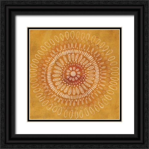 Jacobean Medallions III Black Ornate Wood Framed Art Print with Double Matting by Coulter, Cynthia