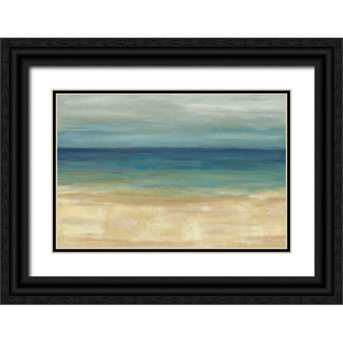 Navy Blue Horizons Black Ornate Wood Framed Art Print with Double Matting by Coulter, Cynthia