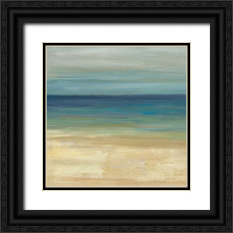 Navy Blue Horizons I Black Ornate Wood Framed Art Print with Double Matting by Coulter, Cynthia