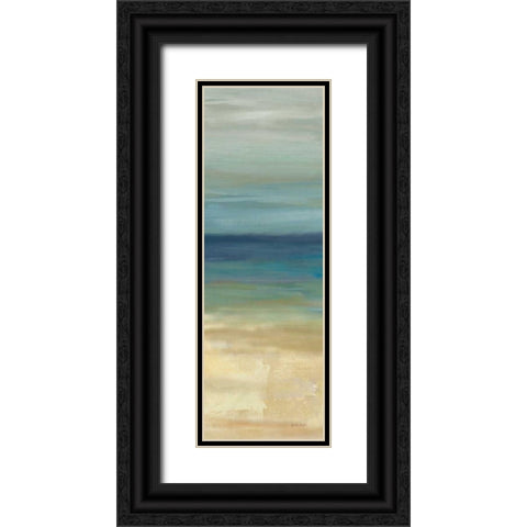 Navy Blue Horizons Panel I Black Ornate Wood Framed Art Print with Double Matting by Coulter, Cynthia