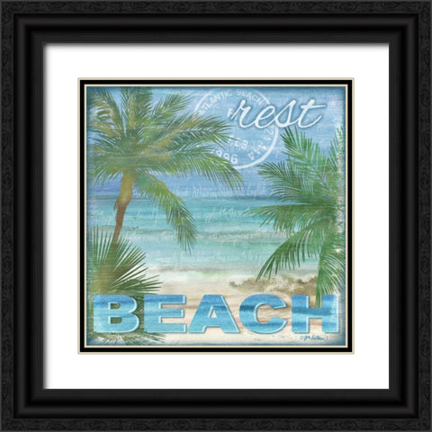 Beach Palm I Black Ornate Wood Framed Art Print with Double Matting by Killeen, Jen