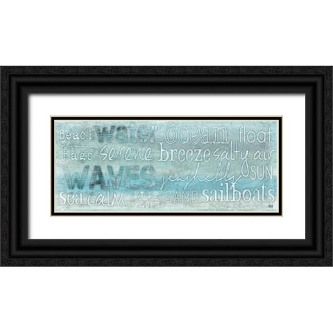 Seascape Sentiment II Black Ornate Wood Framed Art Print with Double Matting by h.artworks