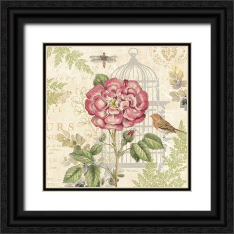 Floral Nature Trail IV Black Ornate Wood Framed Art Print with Double Matting by Gladding, Pamela