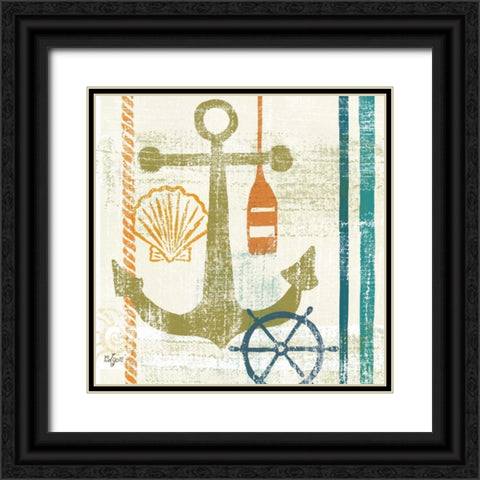 Nautical Brights I Black Ornate Wood Framed Art Print with Double Matting by Lyon, Rebecca