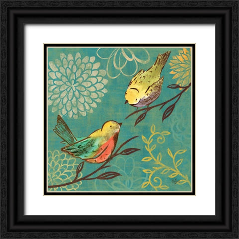 Elegant Chickadee I Black Ornate Wood Framed Art Print with Double Matting by Lyon, Rebecca