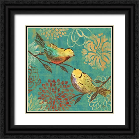Elegant Chickadee II Black Ornate Wood Framed Art Print with Double Matting by Lyon, Rebecca