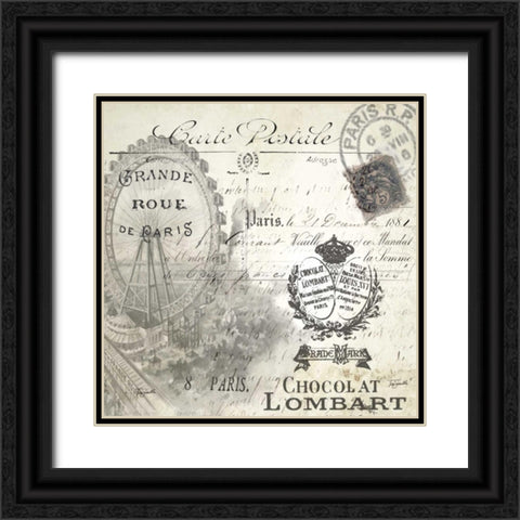 All About Paris II Black Ornate Wood Framed Art Print with Double Matting by Tre Sorelle Studios