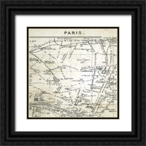 All About Paris IV Black Ornate Wood Framed Art Print with Double Matting by Tre Sorelle Studios