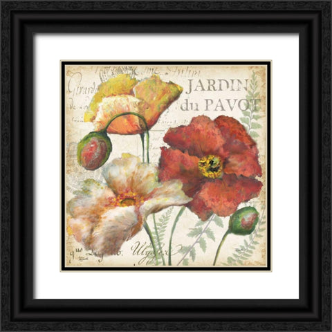 Spice Poppies Histoire Naturelle II Black Ornate Wood Framed Art Print with Double Matting by Tre Sorelle Studios