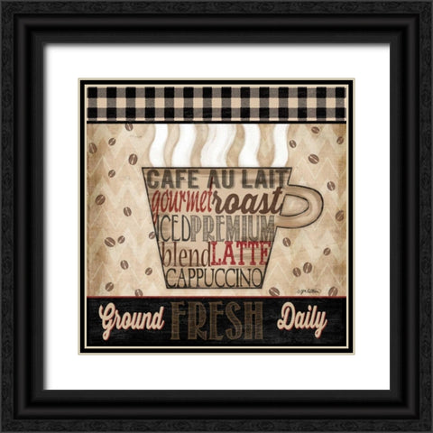Premium Coffee I Black Ornate Wood Framed Art Print with Double Matting by Killeen, Jen