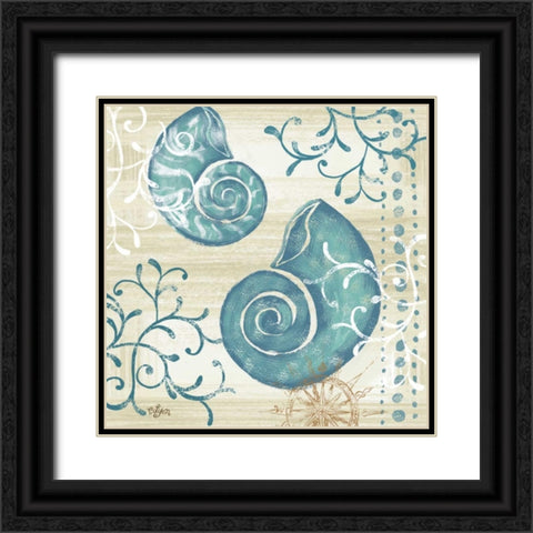 Tranquil Shell II Black Ornate Wood Framed Art Print with Double Matting by Lyon, Rebecca