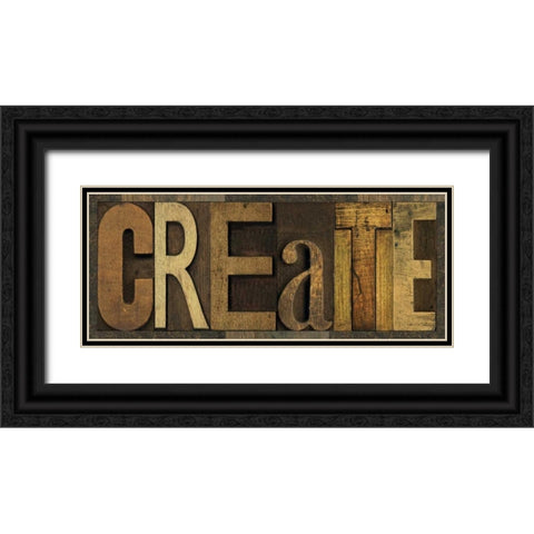 Printers Block Sentiment Panel II Black Ornate Wood Framed Art Print with Double Matting by Reed, Tara