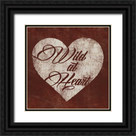 Graffiti Heart I Black Ornate Wood Framed Art Print with Double Matting by Hartworks