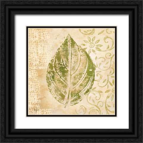 Leaf Scroll IV  Black Ornate Wood Framed Art Print with Double Matting by Lyon, Rebecca
