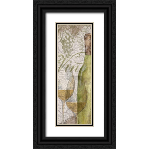 Vino and Vin Panel II  Black Ornate Wood Framed Art Print with Double Matting by Reed, Tara