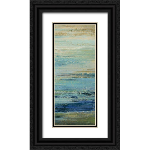 Blue Indigo Panel II  Black Ornate Wood Framed Art Print with Double Matting by Studio Nova